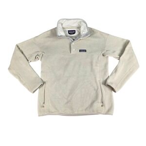 Patagonia Women M Lightweight Better Sweater Marsupial Pullover 26010 Ivory